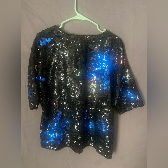 Vtg 80’s Sequin Dolman or Box top sz M / l St Eve - Picture 6 of 7